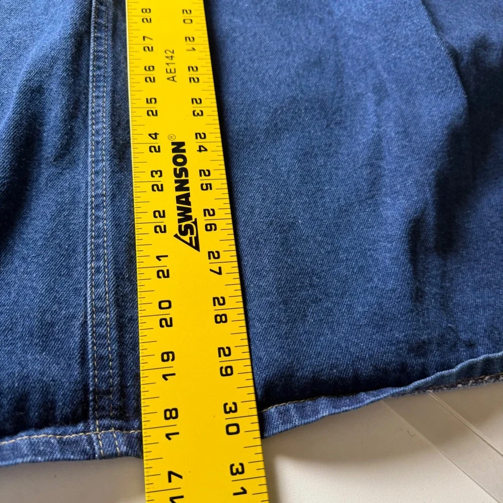 VTG Lee USA Denim Maxi Skirt High Rise Pleated Western Ranch Fits 8-10